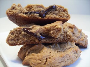 Dark chocolate stuffed peanut butter cookies 006